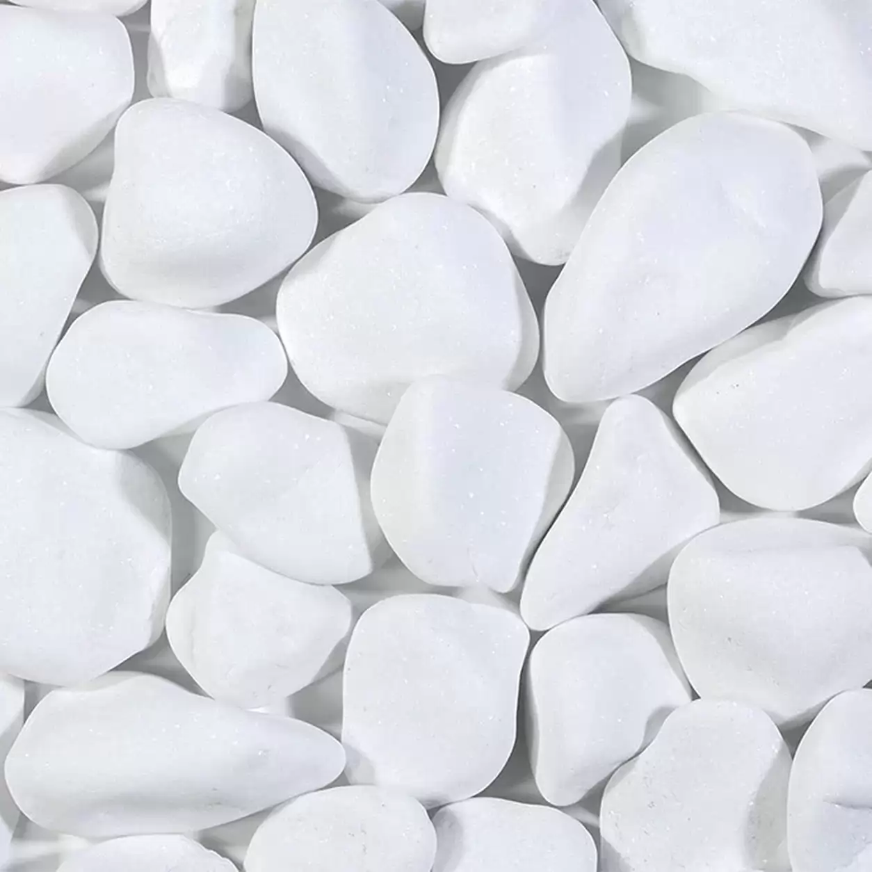 Декоративен камък  Бял, Размер 6-10см, Big Bag / Pepples Thasos White