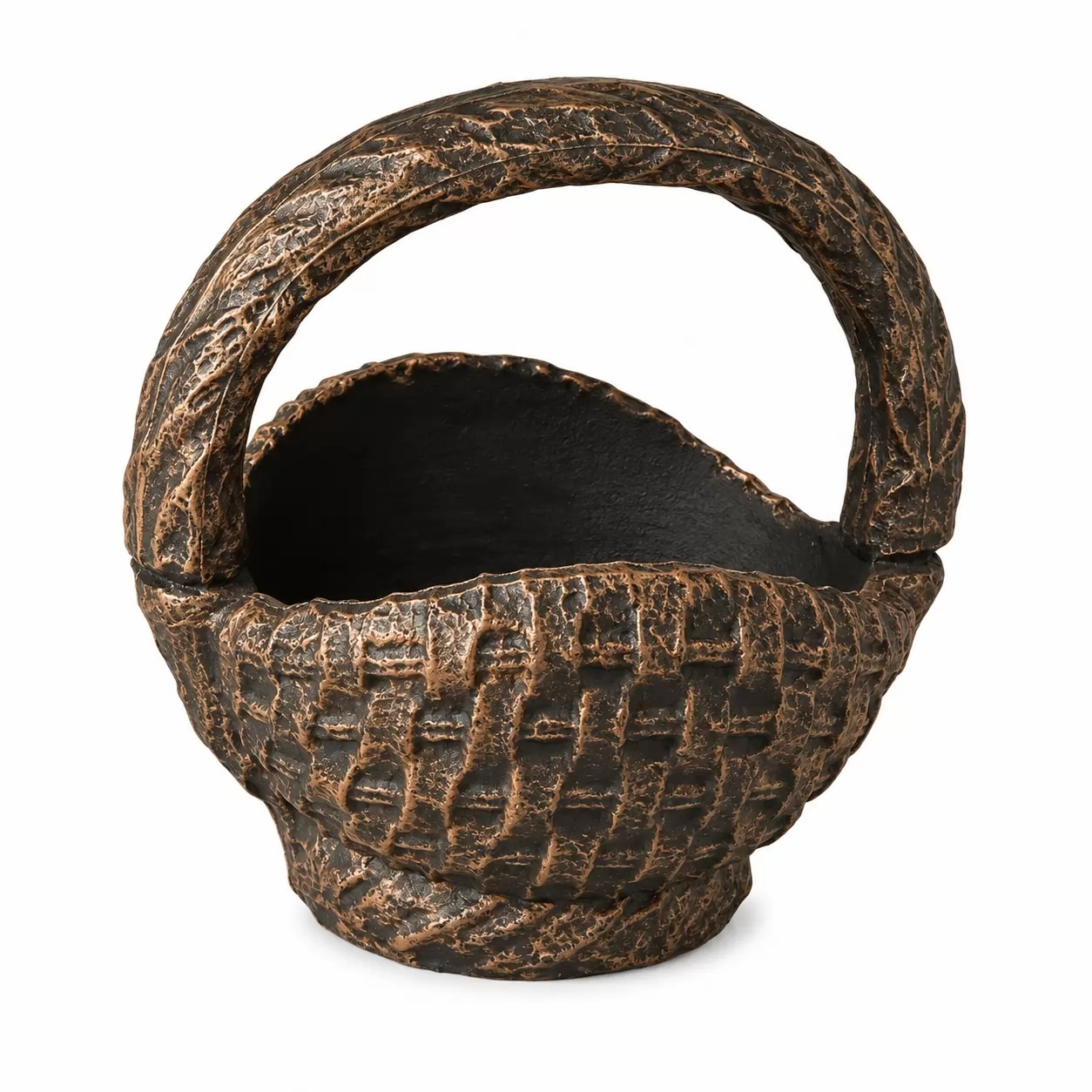 Саксия Кошница Средна М- 40x32x40см, Тъмнокафяв цвят