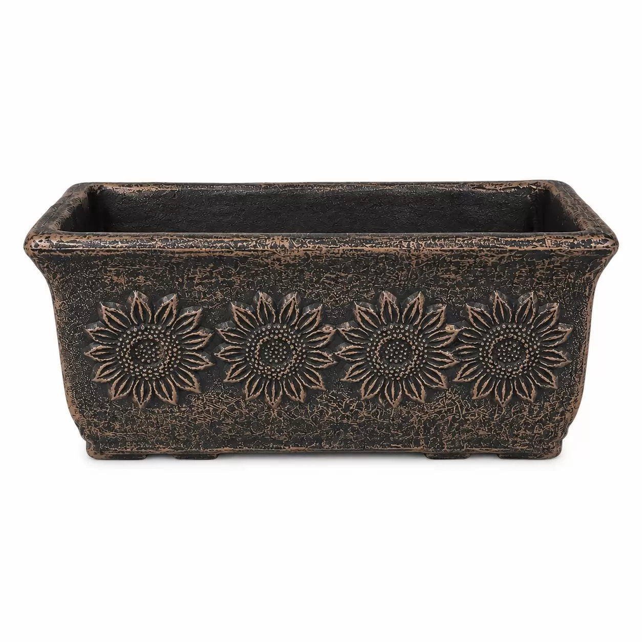 Саксия Планика Малка S - 39x19x16см, Тъмнокафяв цвят