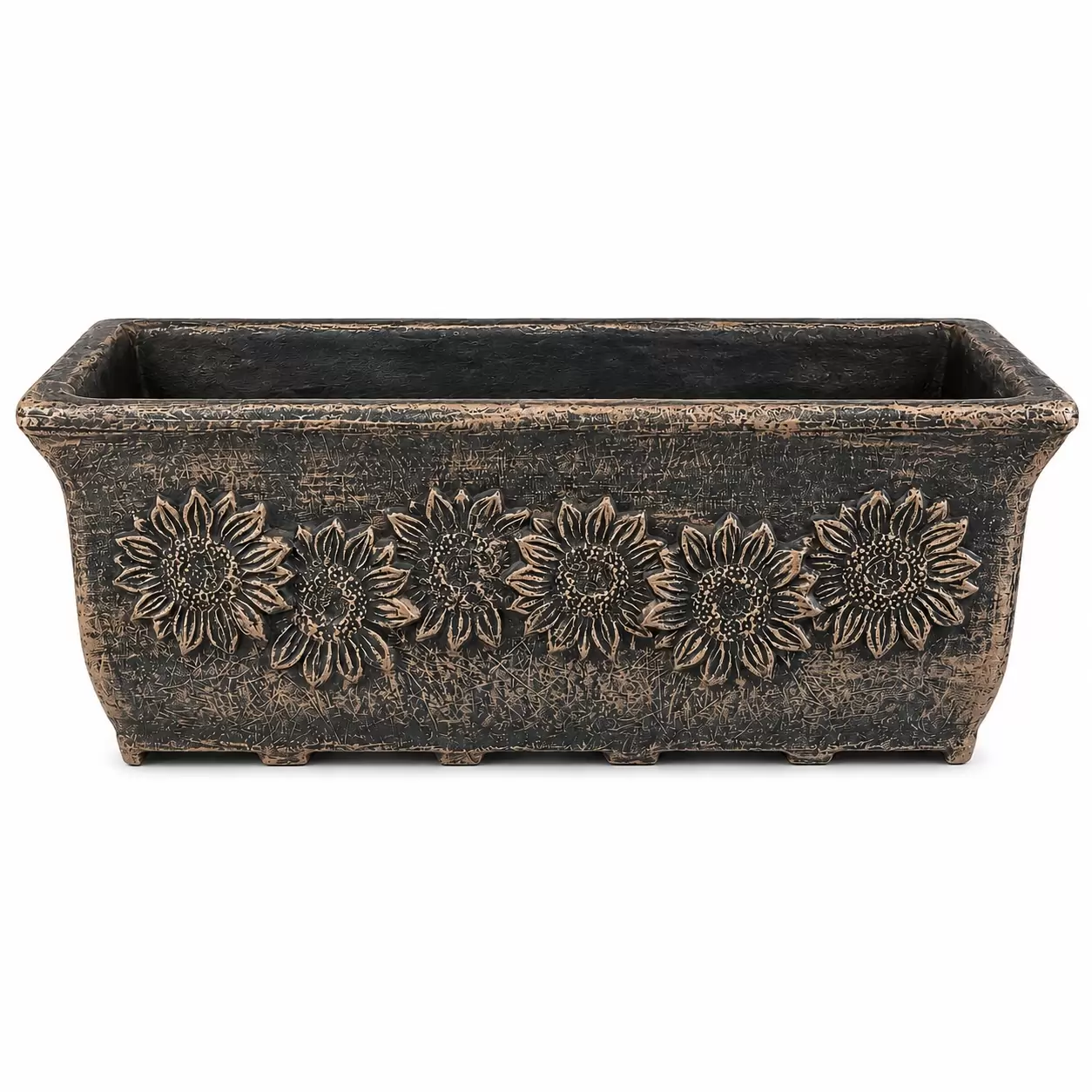 Саксия Планика Голяма L - 50x21x18см, Тъмнокафяв цвят