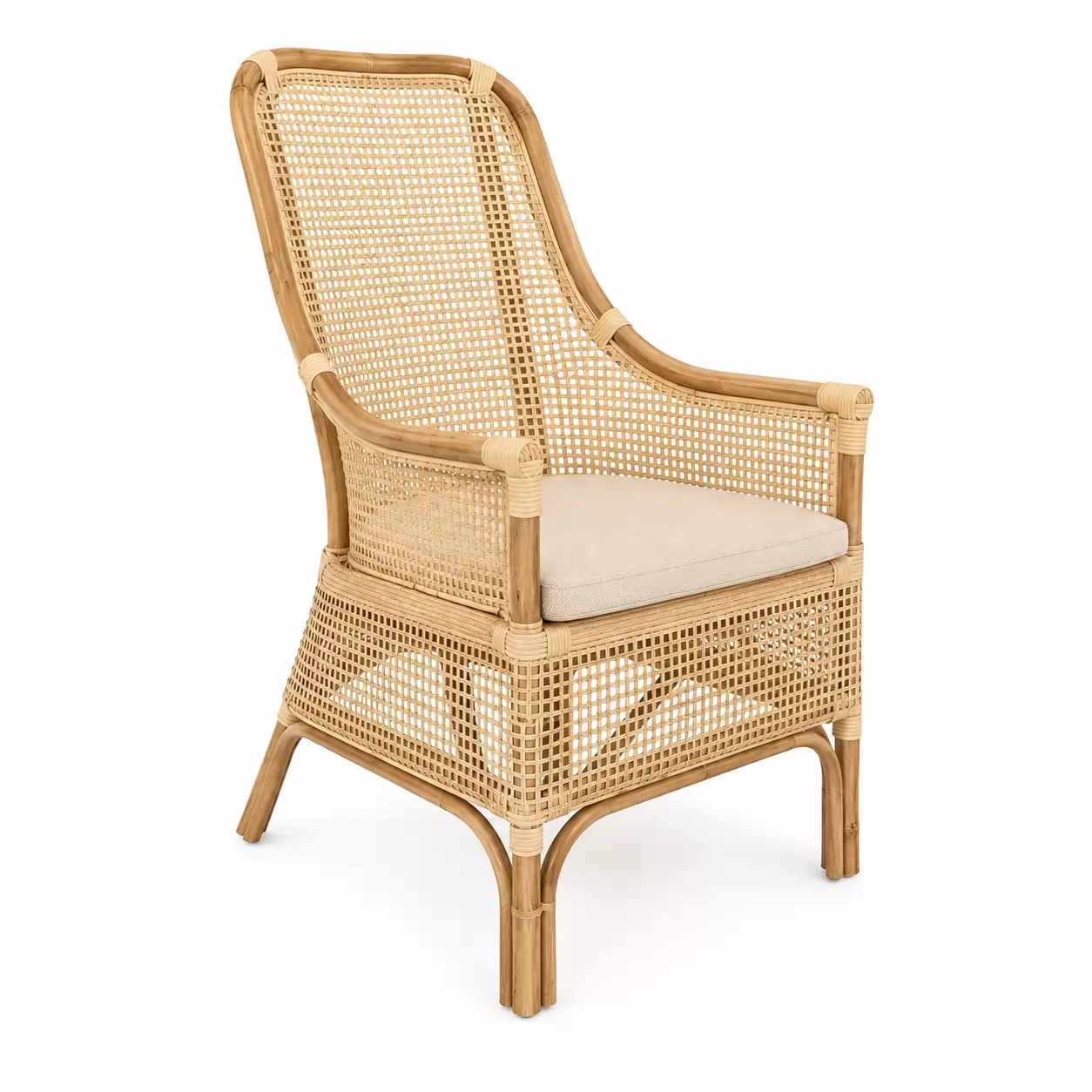 Стол Трапезен Ратан Блонд-Chair Dinning Ratan Webing Blond 53x67x99см
