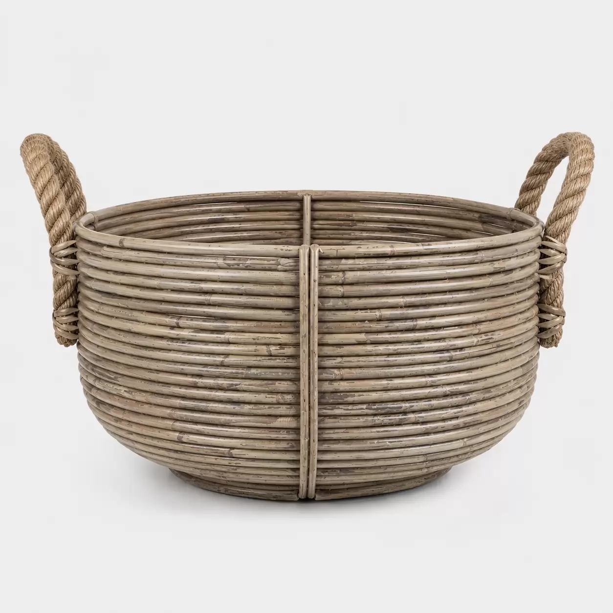 Саксия купа Стрипе Сива-Bowl ound Stripe Grey Ø45x22см