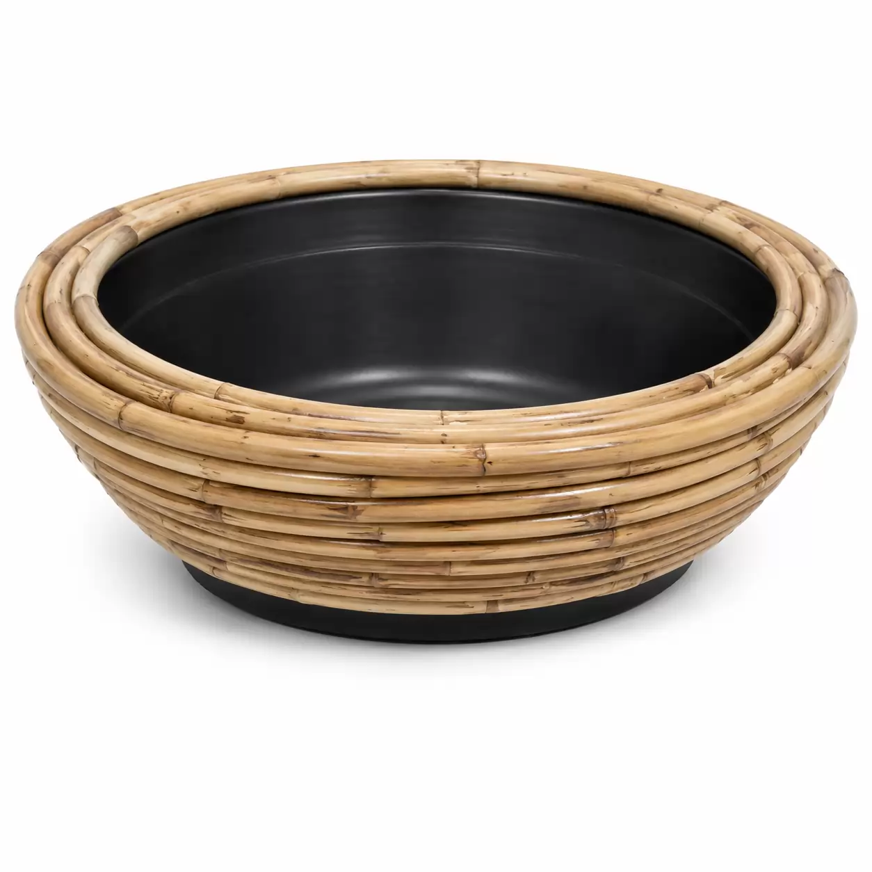 Саксия кръгла Стрипе Сива-Drypot Round Stripe Grey Ø30x12см