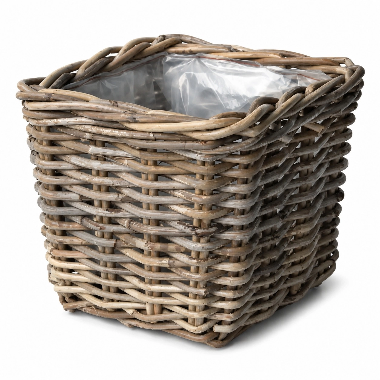 Кошница Квадратна Сива-Basket Square Grey 16x16x14см