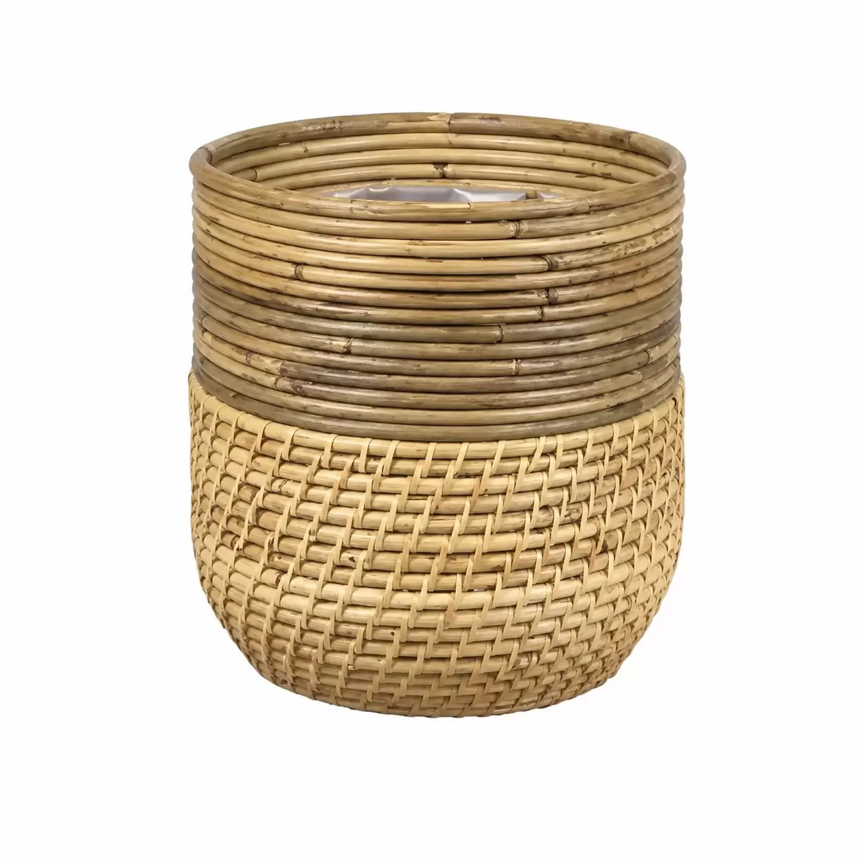 Саксия Стрипе/Ломбок Сив/Блонд-Pot Stripe/Lombok Grey/Blond Ø21x20см