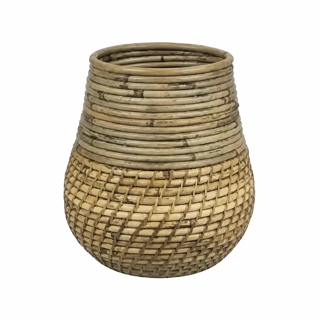 Саксия Стрипе/Ломбок Сив/Блонд-Pot Stripe/Lombok Grey/Blond Ø24x25см