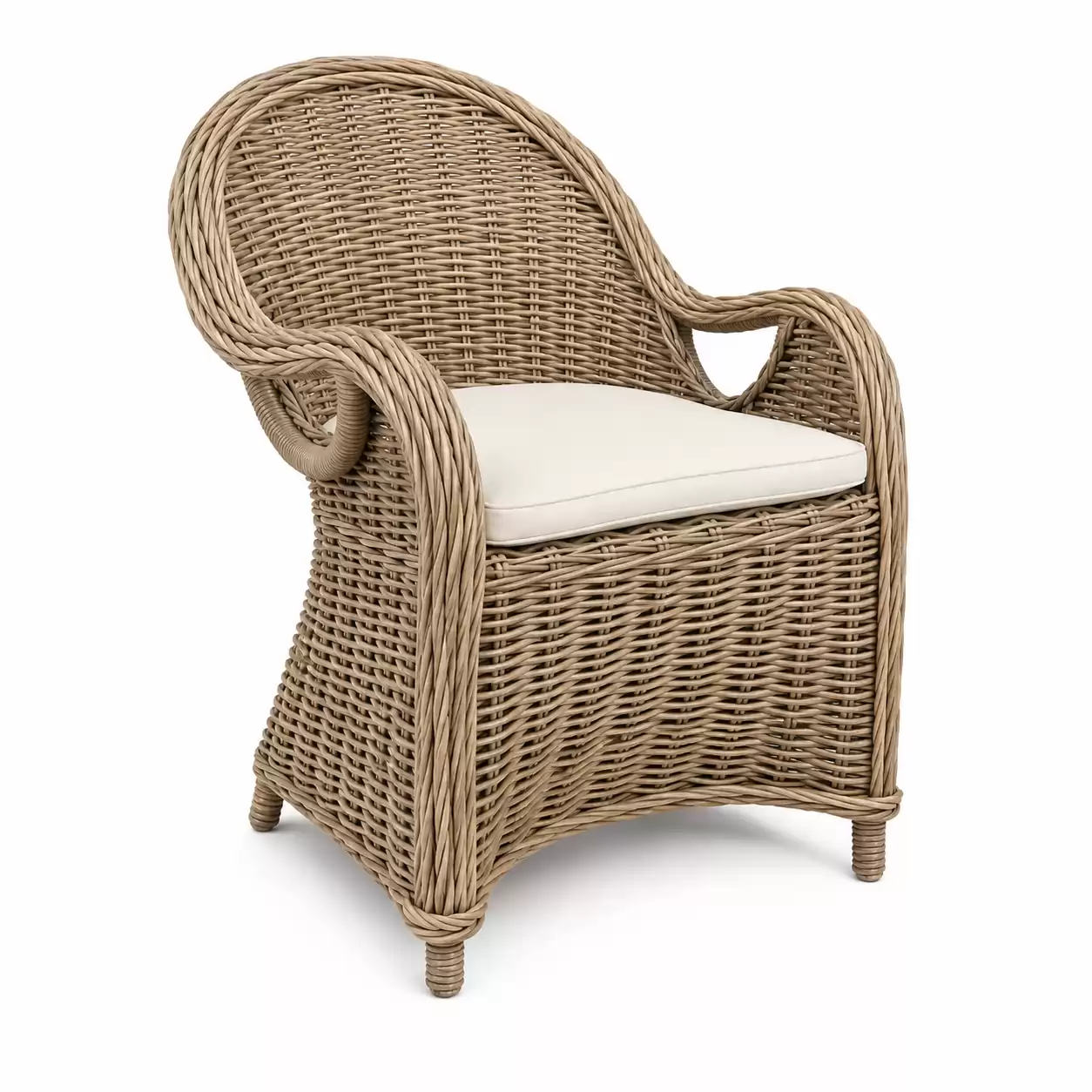 Стол Трапезен Парма Ратан Сив-Chair Dining Parma Rattan Grey 64x70x87см