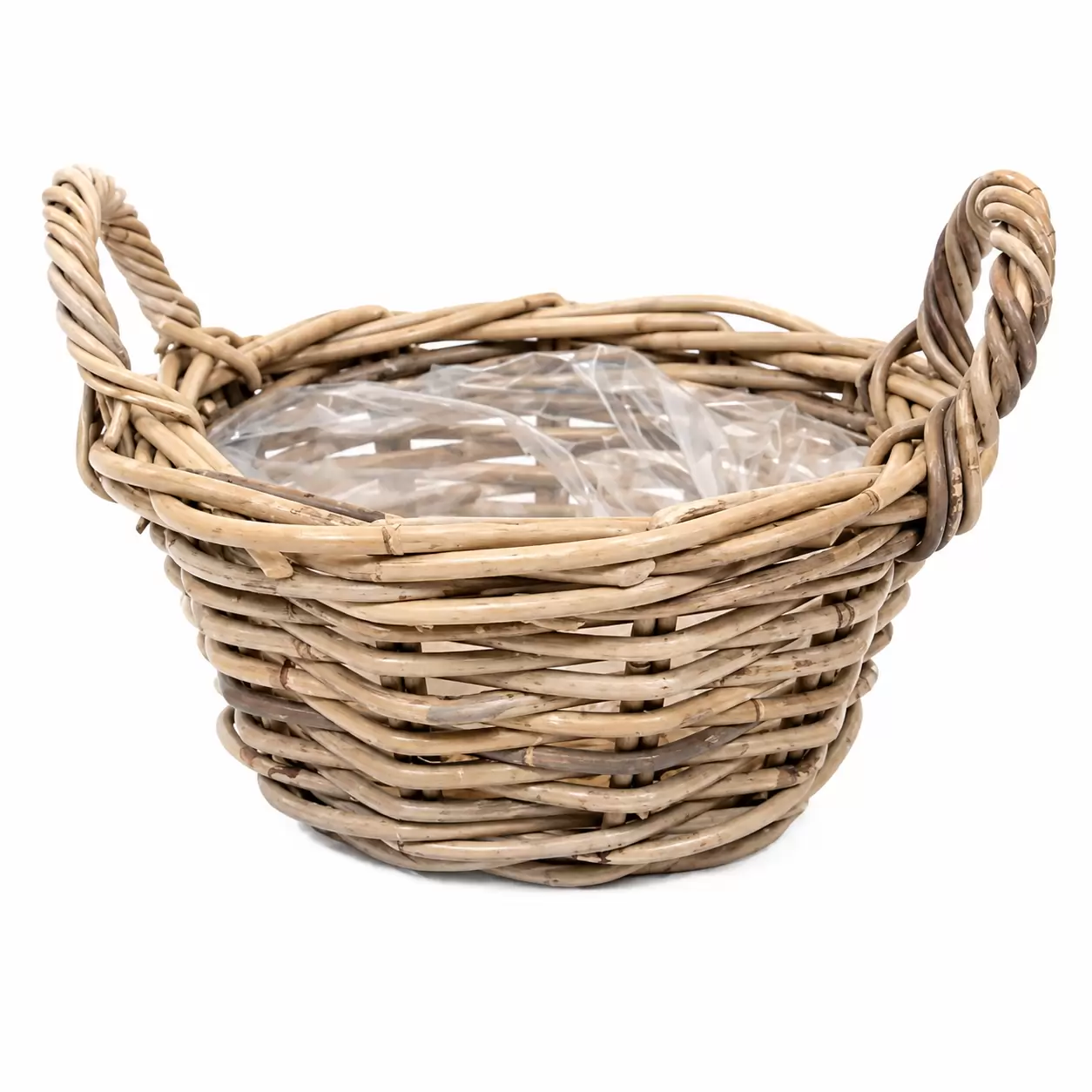 Кошница Кръгла Ратан Сив-Bowl Planter Rattan Grey Ø26x12см