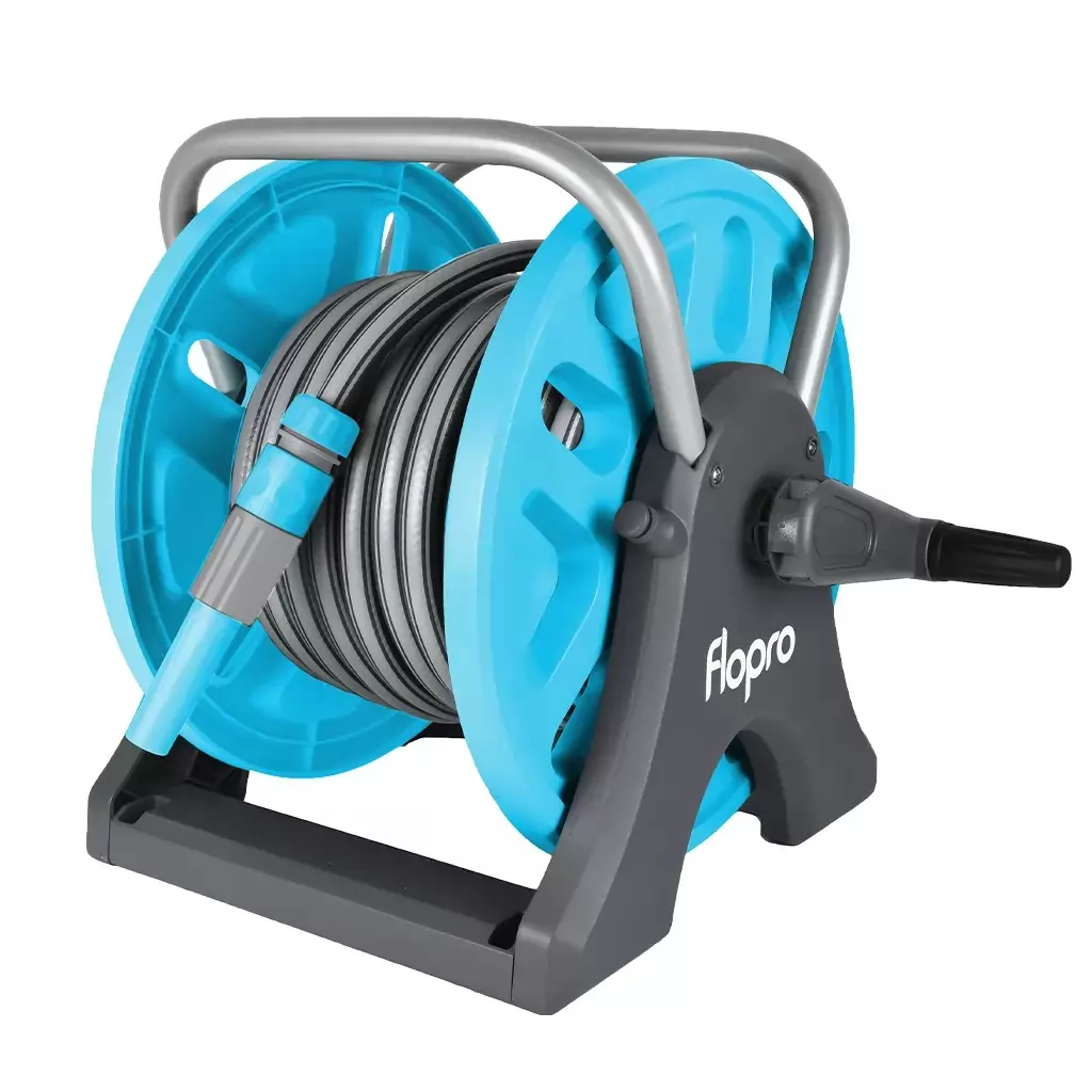 Непрегъващ се градински маркуч с макара Flopro "EasyReel Complete HoseReel Set" - 20м