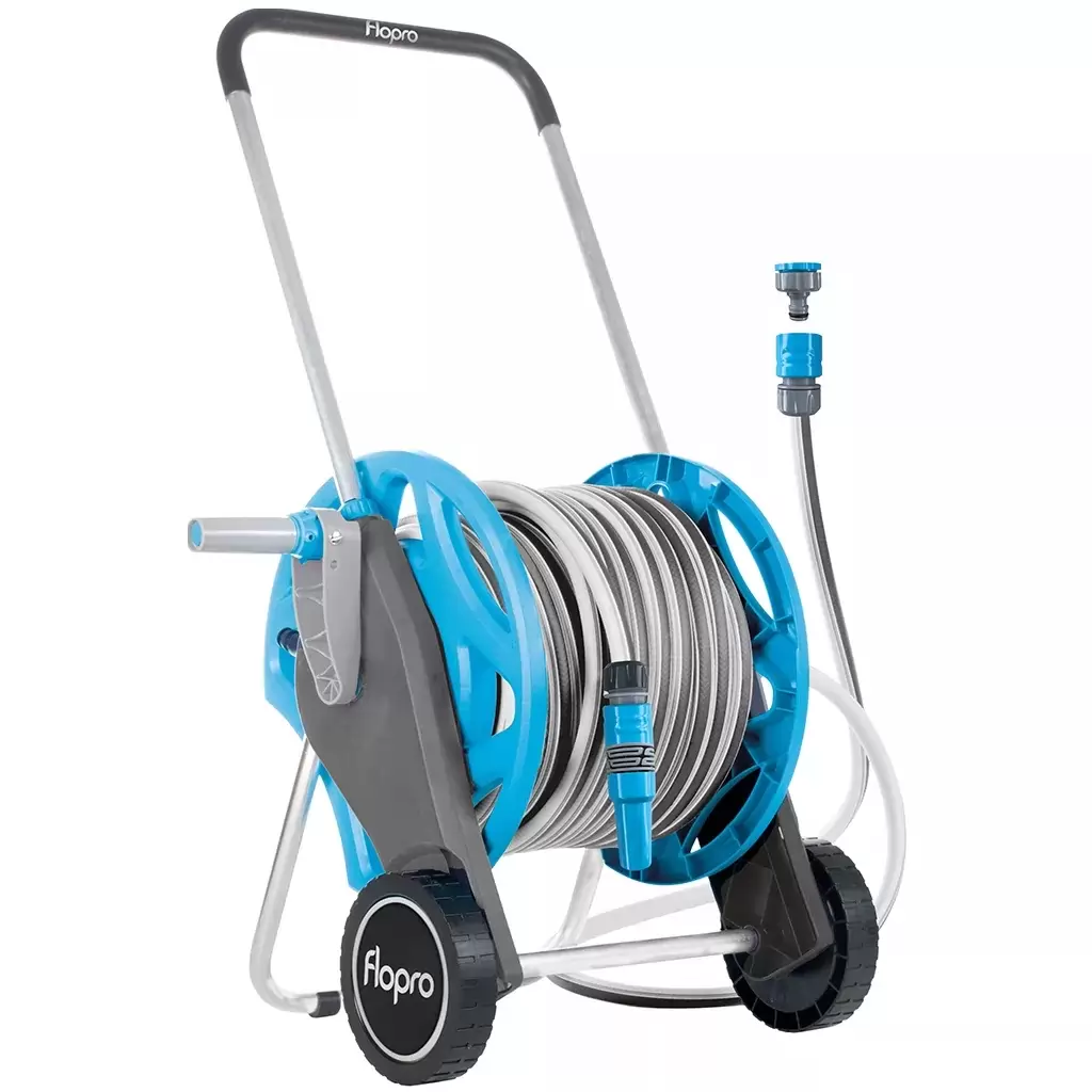 Градински маркуч с макара FloPro "Hose Cart Complete" - 30м