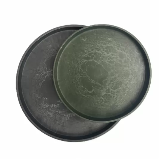 Саксия M21GD15-Ø15x7.5см, Масленозелен цвят