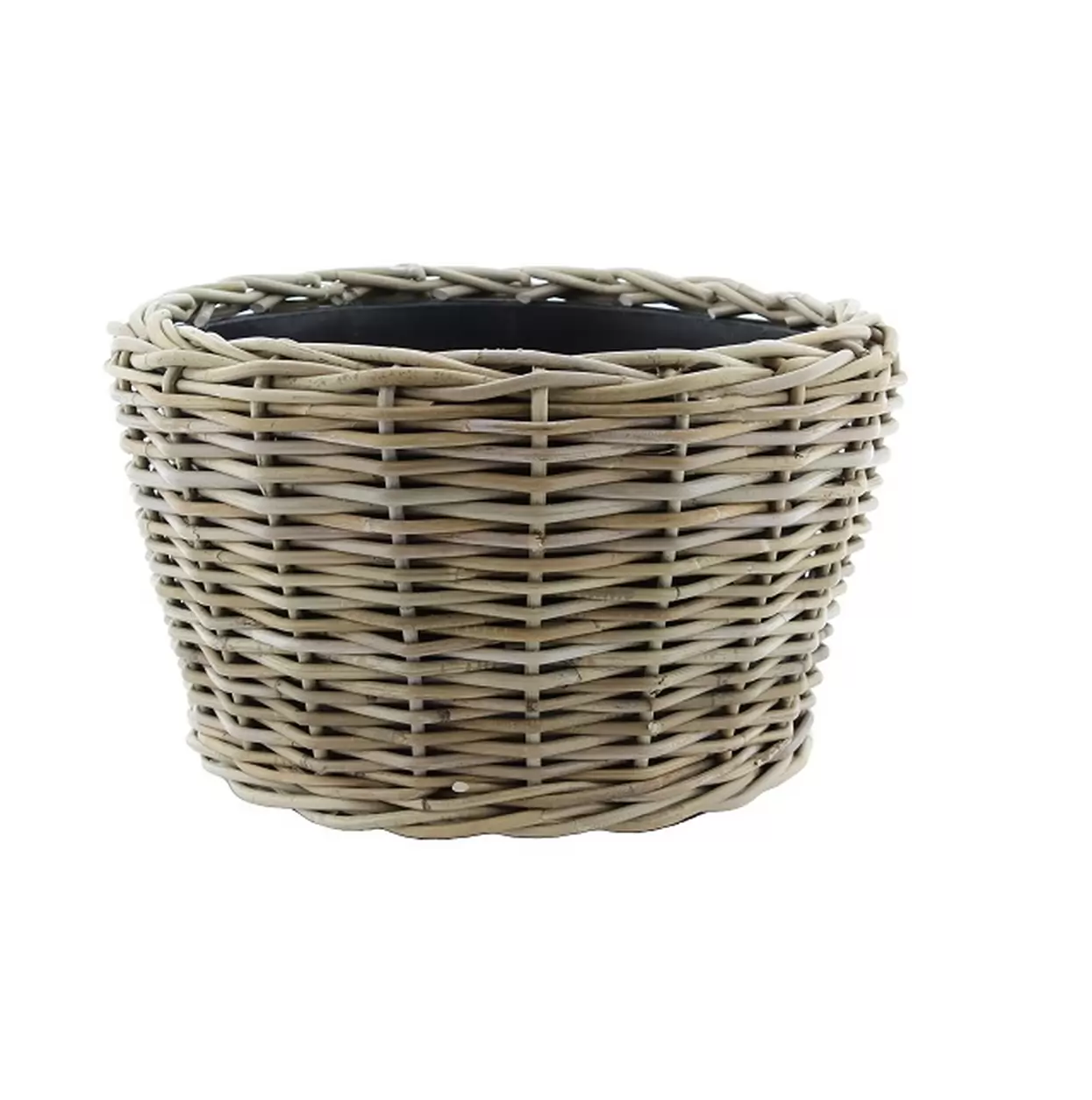 Саксия Ратан Грей-Drypot Rattan Grey Ø54x34cм