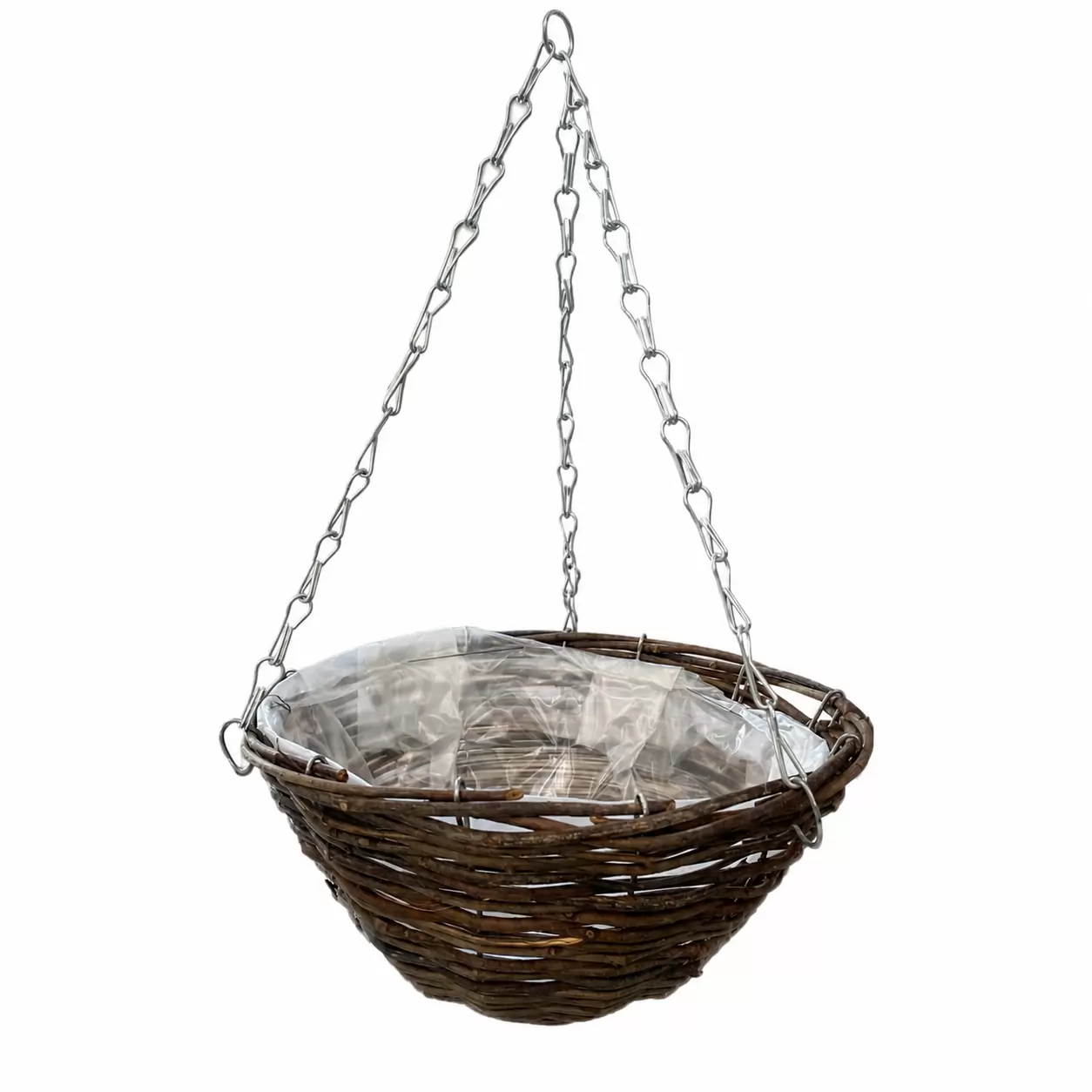 Висяща кошница-Hanging Basket Willow Brown D25cм