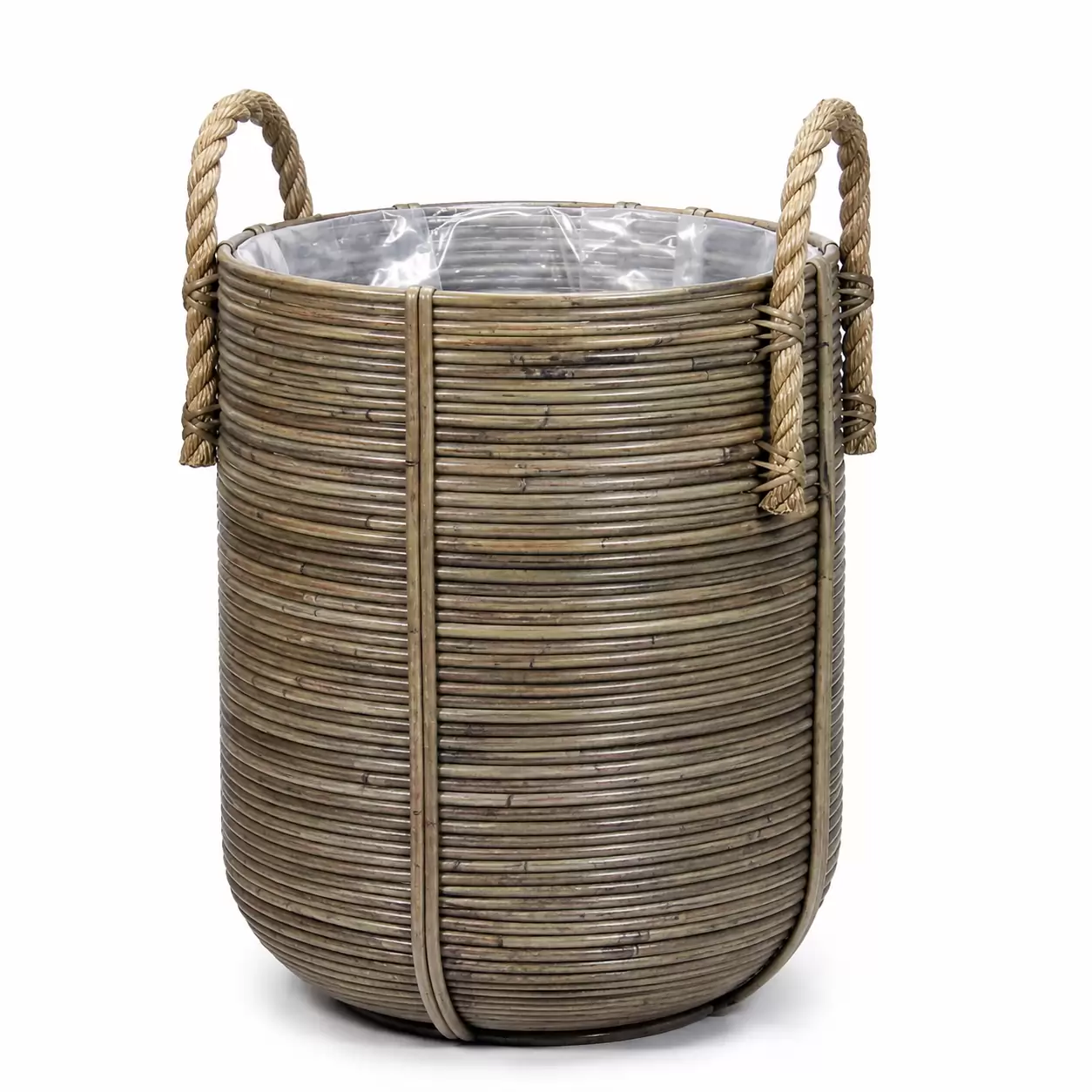 Кошница Стрипе Грей-Basket Stripe Ø35x40cм Ant Grey