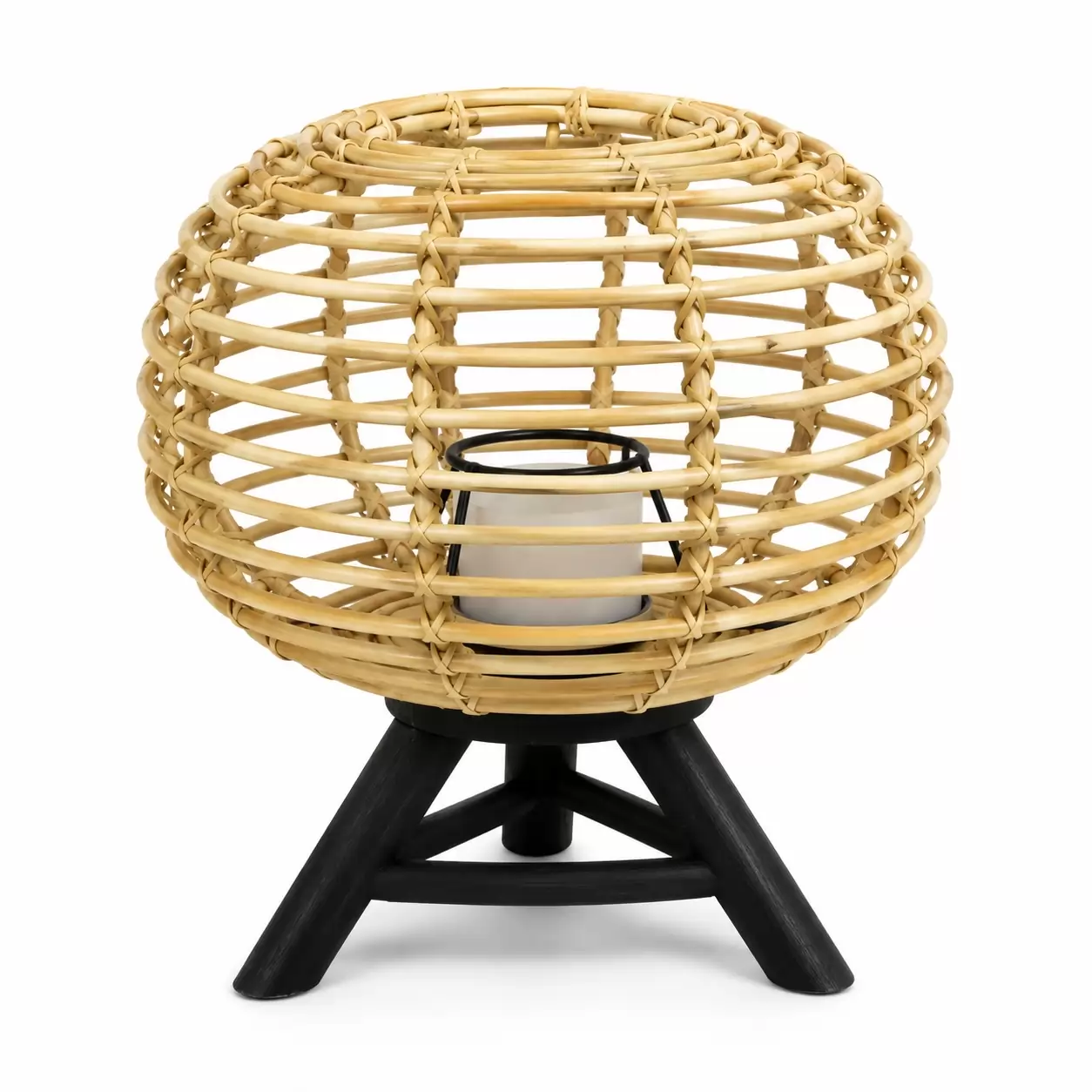 Стояща лампа-Lamp Standing Rattan Blond Ø38x38cм