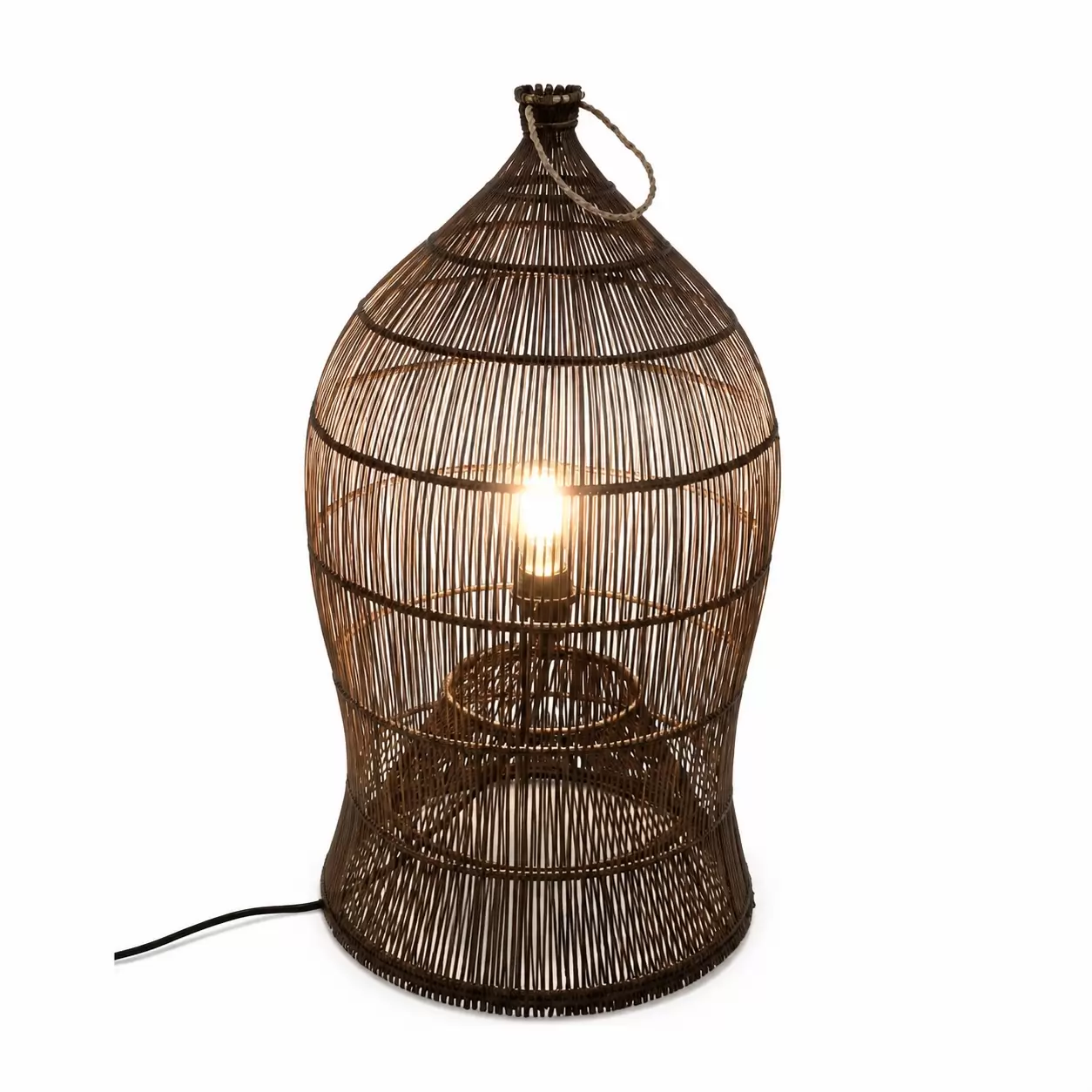 Фенер-Lamp Lombok Black Ø20x40cм