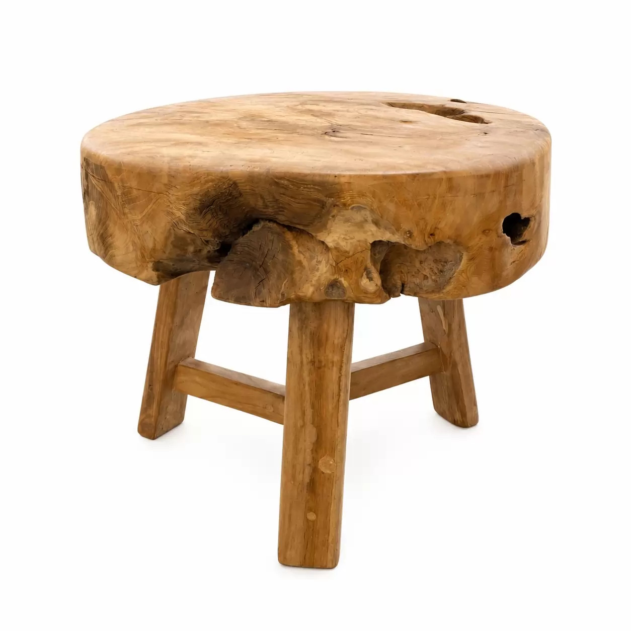 Стол Тиково дърво - Stool Teak Root Ø50x40cм