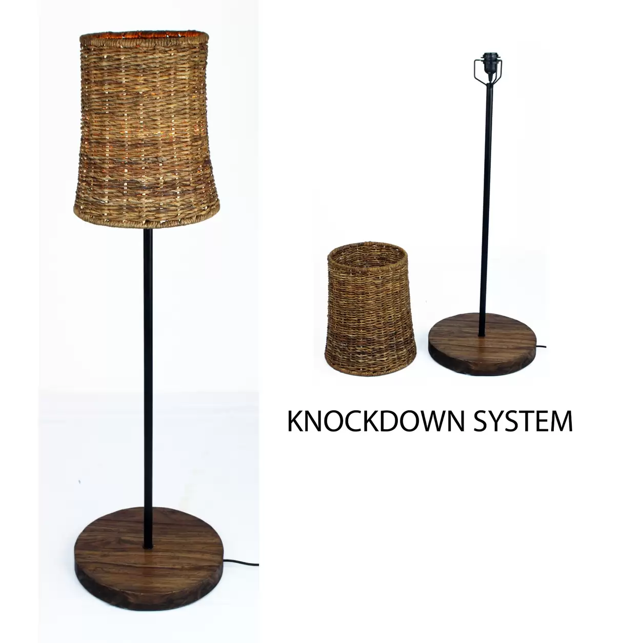 Стояща лампа - Lamp Standing Abaca Ø35x120cм