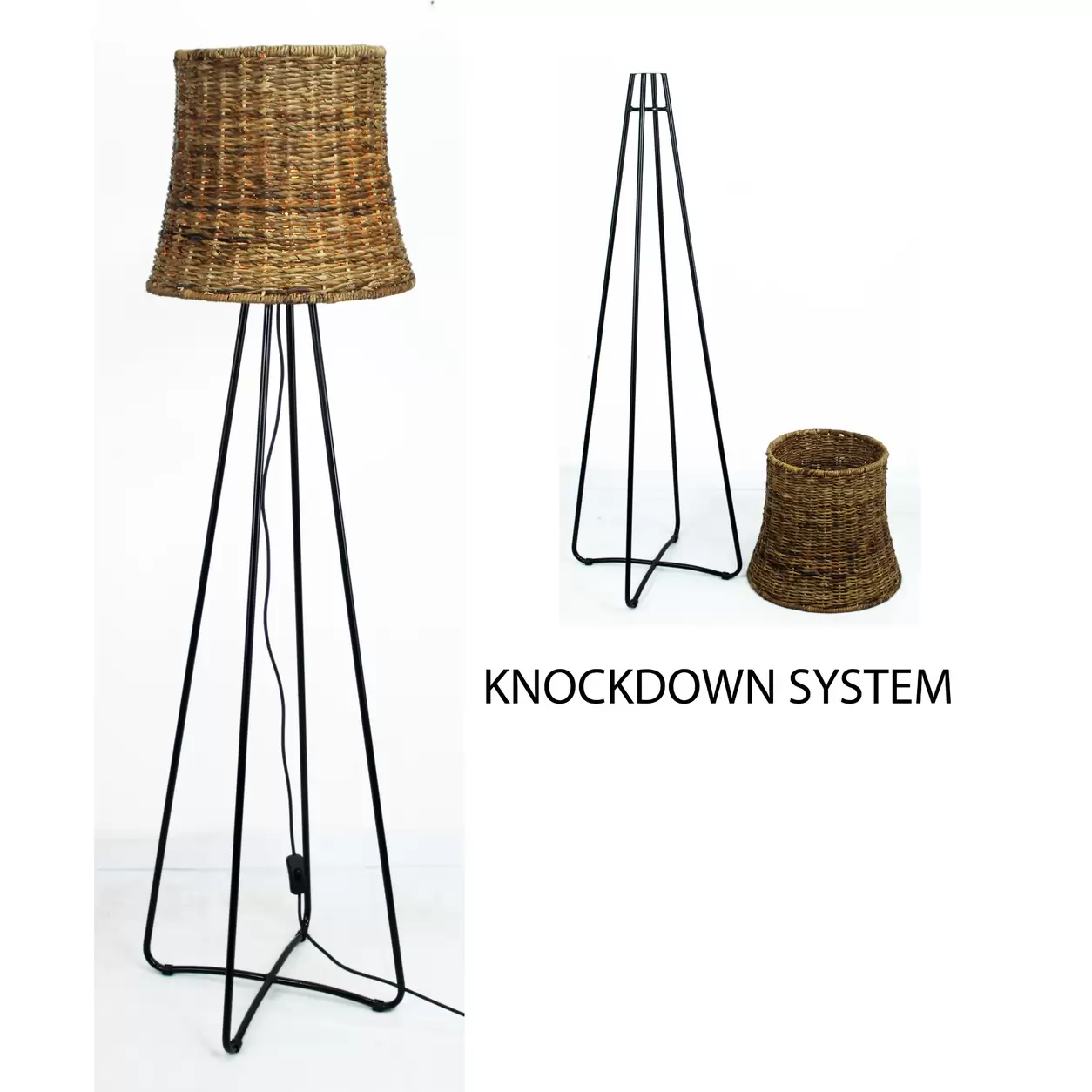 Стояща лампа - Lamp Standing Abaca Ø40x152cм