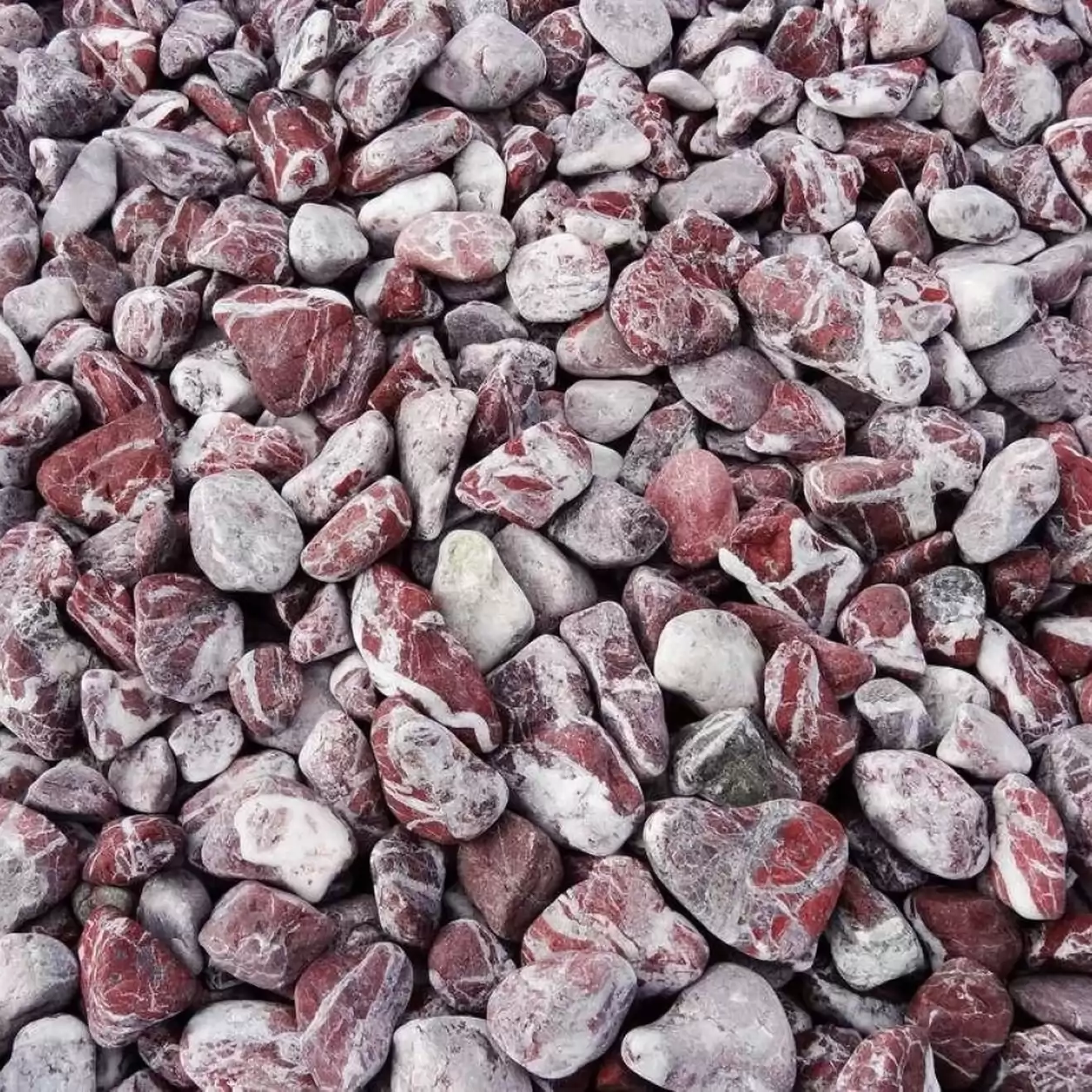 Декоративен камък Червен, Размер 1-2см, 20кг / Pebbles Red